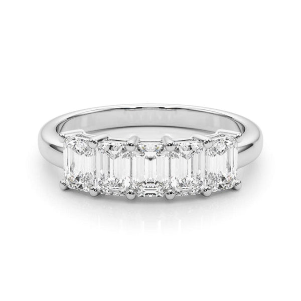18K Solid Gold 1.00 CTW 5-Stone Natural Diamond Band