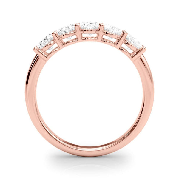 18K Solid Gold 1.00 CTW 5-Stone Natural Diamond Band