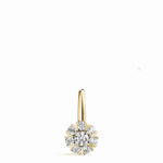 18K Solid Gold 0.40 CTW Natural Diamond Fleur de Diamant Bloom Pendant