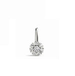 18K Solid Gold 0.40 CTW Lab Grown Diamond Fleur de Diamant Bloom Pendant - View 6 | Riyanika Jewels