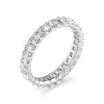18K Solid Gold 2ct Emerald Cut Natural Diamond Eternity Band – Wedding Ring - View 6