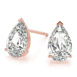 14K 1.5ct Lab Grown Diamond Pear Cut Stud Earrings