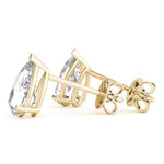 18K Solid Gold 1.50 CTW Lab Grown Diamond Pear Cut Stud Earrings - View 9 | Riyanika Jewels