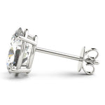 18K Solid Gold 1.00 CTW Natural Diamond Oval Cut Stud Earrings - Detail | Riyanika Jewels