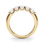 18K Solid Gold 2.50ct Natural Diamond 5-Stone Ring - Close Up | Riyanika Jewels