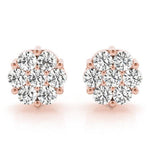 14K 1.9ct Lab Grown Diamond Cluster Stud Earrings