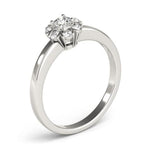 18K Solid Gold 0.25 CTW Lab Grown Diamond Fleur de Diamant Bloom Ring - View 6 | Riyanika Jewels