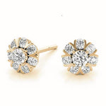 18K Solid Gold 0.50 CTW Natural Diamond Stud Earrings - View 7 | Riyanika Jewels