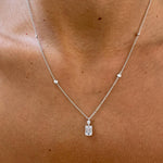 14K Lab Grown Diamond Round Cut Pendant Necklace
