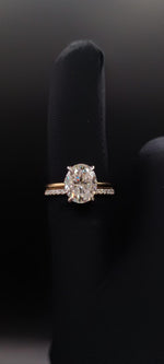 14K 3ct Lab Grown Diamond Oval Cut Solitaire Engagement Ring
