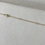 18K Solid Gold Emerald Diamond Prong Pendant Necklace - Side View | Riyanika Jewels