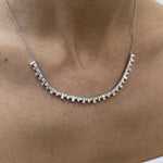 18K Solid Gold Lab Grown Diamond 3.24 Carat Baguette & Round Necklace - View 6 | Riyanika Jewels