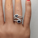 14K 1.15ct Lab Grown Diamond Pear Cut Cocktail Ring