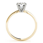 18K Solid Gold 1 CT Round Cut Solitaire Engagement Ring - Close Up | Riyanika Jewels