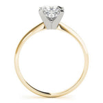 18K Solid Gold 1 CT Princess Cut Natural Diamond Solitaire Engagement Ring - Close Up