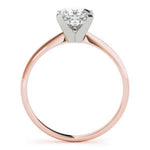 18K Solid Gold 1 CT Princess Cut Lab Grown Diamond Solitaire Engagement Ring - Alternate Angle