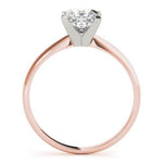 14K 1ct Natural Diamond Princess Cut Solitaire Engagement Ring