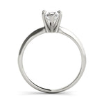 18K Solid Gold 1 CT Marquise-Cut Natural Diamond Solitaire Engagement Ring - Detail