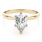 14K 1ct Lab Grown Diamond Pear Cut Solitaire Engagement Ring