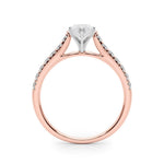 14K 1.33ct Lab Grown Diamond Marquise Cut Cathedral Engagement Ring