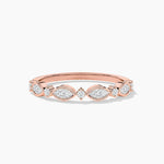 14K Lab Grown Diamond Round Cut Half Eternity Band