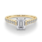 14K 1.33ct Lab Grown Diamond Cathedral Engagement Ring