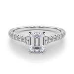 14K 1.33ct Lab Grown Diamond Cathedral Engagement Ring
