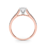 14K 1.33ct Lab Grown Diamond Cathedral Engagement Ring