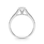 18K Solid Gold 1.33CT Emerald-Cut Lab Grown Diamond Cathedral Engagement Ring - View 6 | Riyanika Jewels