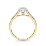 14K 1.33ct Lab Grown Diamond Cathedral Engagement Ring