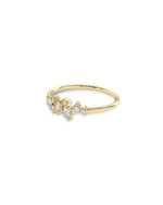18K Solid Gold Diamond Cluster Ring | Stackable Wedding Band - Detail | Riyanika Jewels