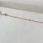18K Solid Gold Round Marquise And Pear Lab Grown Diamond Cluster Pendant Necklace - Side View | Riyanika Jewels