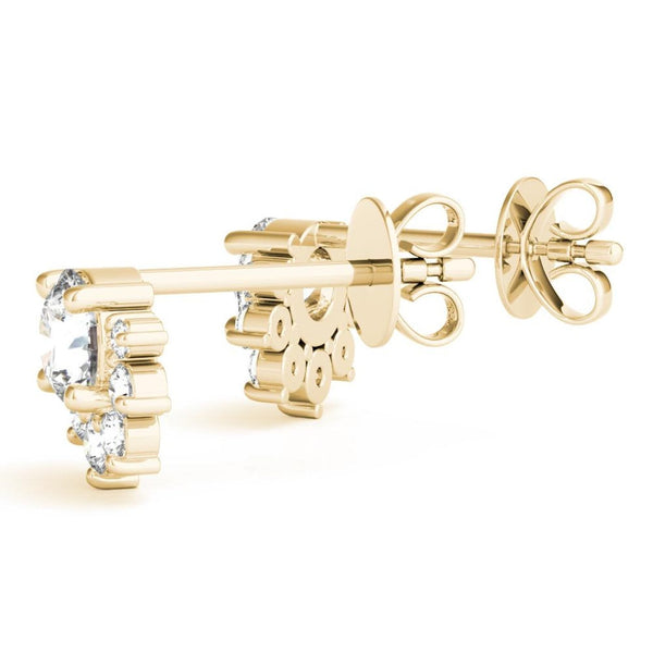 14K 0.7ct Lab Grown Diamond Cluster Stud Earrings