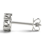 14K 0.5ct Natural Diamond Round Cut Cluster Stud Earrings