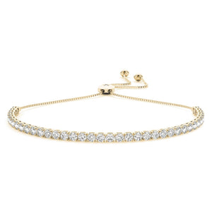 14K 3.5ct Natural Diamond Tennis Bracelet