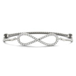 18K Solid Gold 0.50 Ct Lab Grown Diamond Infinity Bracelet - Side View | Riyanika Jewels