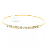 18K Solid Gold Flexible Lab Grown Diamond Bracelet - Side View | Riyanika Jewels