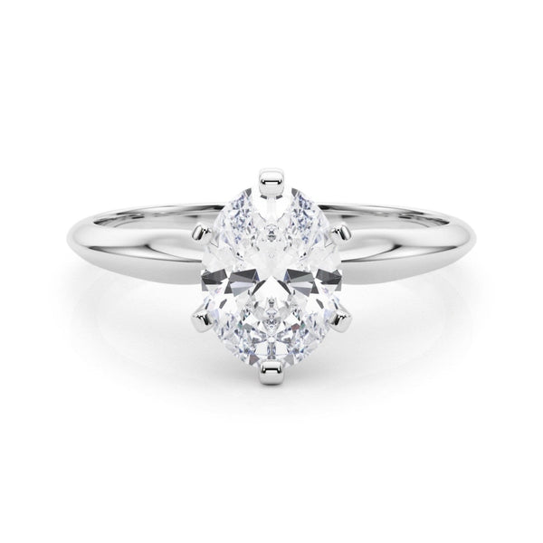 14K 1ct Lab Grown Diamond Oval Cut Solitaire Engagement Ring