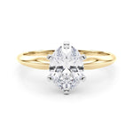14K 1ct Lab Grown Diamond Oval Cut Solitaire Engagement Ring