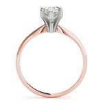 18K Solid Gold 1 CT Pear-Cut Lab Grown Diamond Solitaire Engagement Ring - Close Up