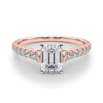 14K 1.33ct Lab Grown Diamond Cathedral Engagement Ring