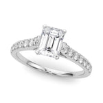 14K 1.33ct Lab Grown Diamond Cathedral Engagement Ring