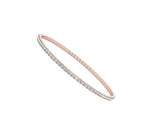 18K Solid Gold 1.75 CT Lab Grown Diamond Full Eternity Bangle Bracelet - Side View | Riyanika Jewels