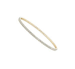 18K Solid Gold 1.75 CT Natural Diamond Full Eternity Bangle Bracelet - Detail | Riyanika Jewels
