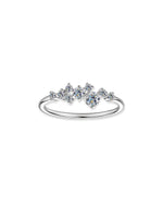18K Lab Grown Diamond Cluster Wedding Band