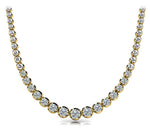 18K Solid Gold 5.00 CTW Natural Diamond Graduated Tennis Necklace