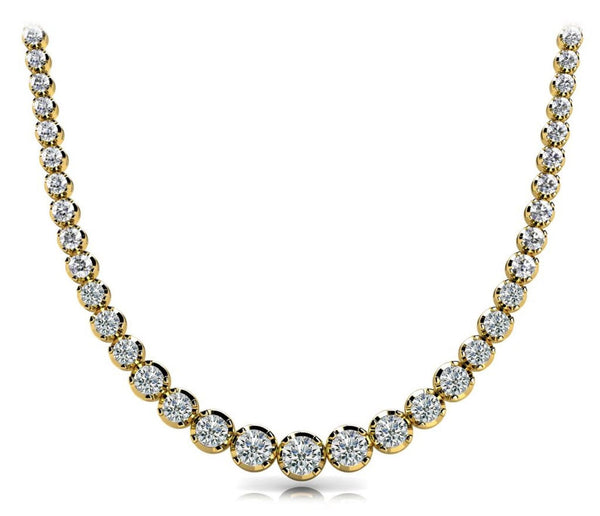 14K 5ct Lab Grown Diamond Tennis Necklace