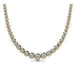 14K 5ct Natural Diamond Tennis Necklace
