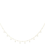 18K Solid Gold 1.33 CTW Natural Diamond Drop Necklace