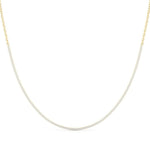 18K Solid Gold Half-Eternity Natural Diamond Bar Necklace